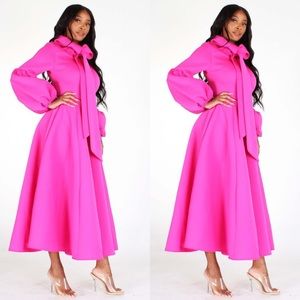 BRAND NEW NEVER WORN PRETTY IN PINK NECKTIE MID LENGTH DRESS